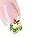 Shensee Gril Sweet Modern Design Nail Tip Art Transfers Decal Sticker (Colorful Butterfly)