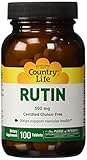 Country Life Rutin - 500 mg, 100 Tablets