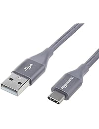 Basics - Cable de nailon trenzado doble USB tipo C a tipo A 2.0 macho 6 patas