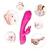 CKSOHOT Rabbit Dildo Vibrator G-Spot Clitoris Stimulation,Handheld Wireless Waterproof Vagina Vibration with 10 Patterns Powerful Dual Motors Vibrating Adult Sex Toy for Couples(Pink)