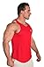 Dri Fit Microfiber Bodybuilding Stringer Tank Top Y-Back Racerback, Medium, Red