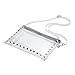 Yocatech Clear Crossbody Envelope Purse NFL Stadium Approved Transparent Zipper Closure Rivet Purse (Black)