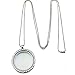 Buytra 2 Pack Living Memory Floating Charm Glass Locket Pendant Necklace Bracelet Set for Women Girls Jewelry Making, Silver