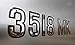 Boat Registration Stickers - Domed Carbon Fiber Numbers with Red Outline