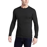 Minus33 Merino Wool Men's Ticonderoga Lightweight Crew, Black, Small