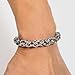 Stainless Steel Round Byzantine Chain Bracelet 8mm