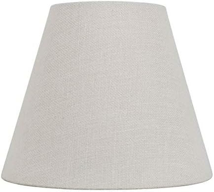 white burlap lamp shade
