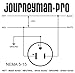 Journeyman-Pro 515CV-LIT Lighted 15 Amp 120-125 Volt, NEMA 5-15R, 2Pole 3Wire, Straight Blade, Female Plug Replacement Cord Connector Outlet, Commercial Grade PVC Power Indicating (Black LIT 1-Pack)