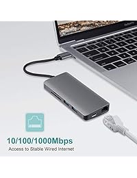 Tipo C a HDMI+VGA+Audio+USB3.02+SD+TF+RJ45+PD
