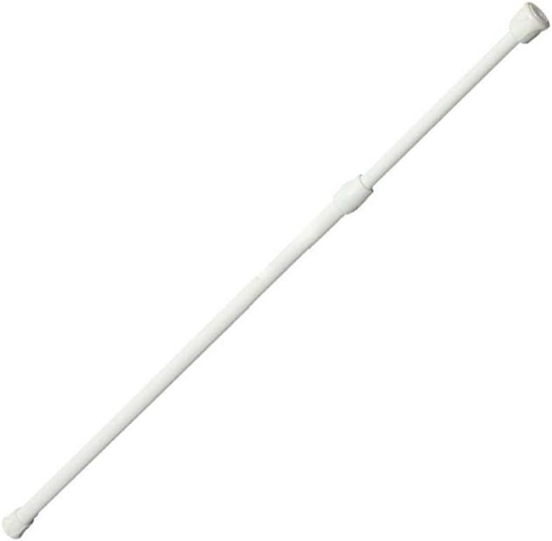 Walkretynbe Tension Curtain Rod Telescopic Tension Extendable Curtain Window Shower Hanger Closet Hanging Rod No damage to walls doors White 70-120cm
