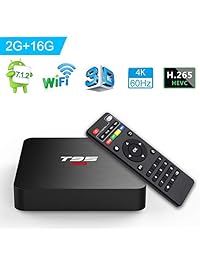 Android 7.1 TV Box, Android Box 2 GB RAM 16 GB ROM Amlogic S905W Quad Core 64 bits TV Box Soporte 4K Full HD   H.265   3D Salidas Game Player Smart TV Box