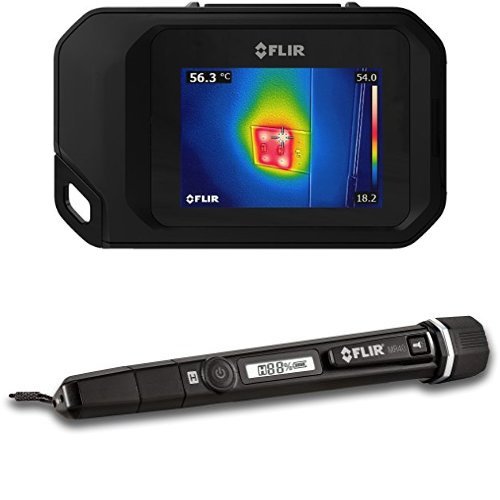 FLIR C3 Pocket Thermal Camera with WiFi and FLIR MR40 Moisture Pen with Built in Flashlight