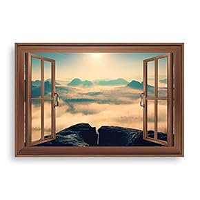 Framed Canvas Wall Art for Living Room, Bedroom Mountain View Canvas Prints for Home Decoration Ready to Hang - 16x24 inches