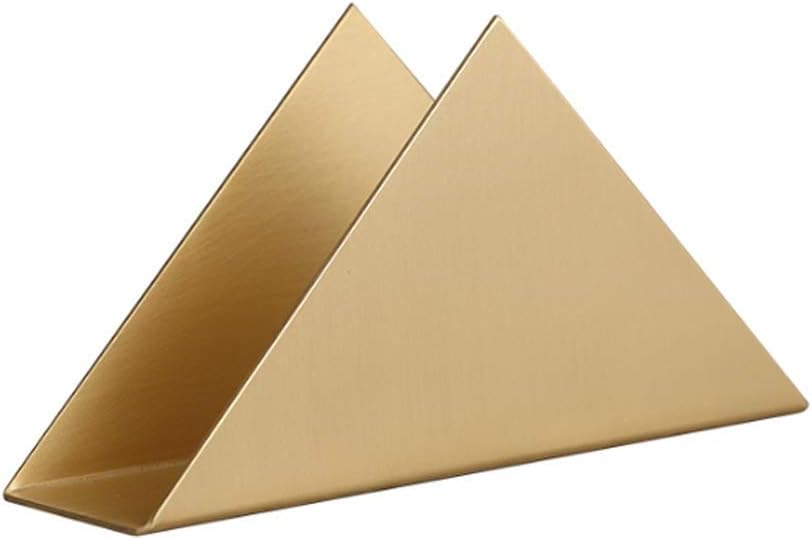 High quality Triangle Napkin Holder Brass Cocktail Freestanding Flat