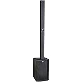 HK Audio HK-POLAR-MKII-12-BLK 2000 watt 12in Powered Column PA MK II with 4 Ch Mixer 24-bit DSP EQ Bluetooth 5 TWS in Black