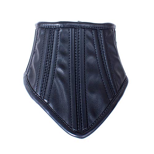 Adult Sexual Toy Fetish Restraint Collar Bondage Leather Choker BDSM Dog Neck Collar (Black, Neck < 45cm)