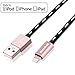 [Apple MFi Certified] Eoso 6.6 Feet/2 M Extra Long Nylon Braided USB Cable with Aluminum Cap on 8 Pin Lightning Connector for iPhone 7 / 6 Plus,iPad Air 2 and More (6.6Ft Rose Gold)