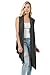 iconic luxe Women's Soft Premium Jersey Sleeveless Asymmetrical Open Front Cardigan