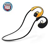 Levin Bluetooth 4.0 Waterproof Sports Earphones (IP66 Waterproof) for Smartphones, Black&Yellow