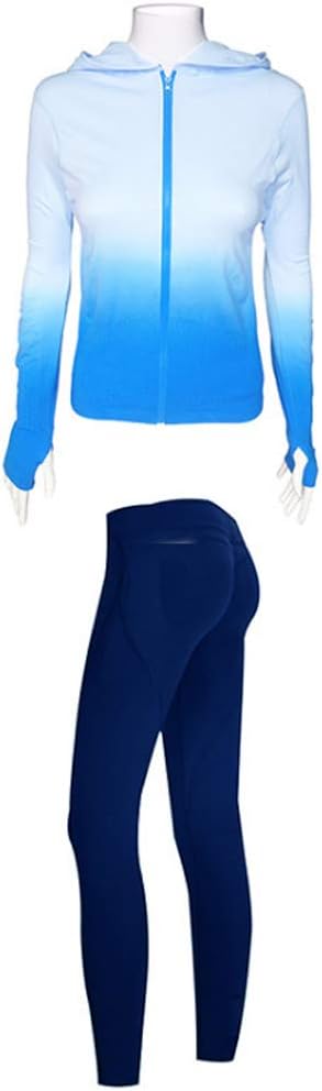 Amazon Co Jp ヨガ服装スーツ高弾性ヒップランニングヨガパンツフィットネス服タイツスポーツウェアヨガ洋服2ピーススーツ Color 1 Size M ホーム キッチン