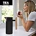 Hastings Collective Thermal Coffee Carafe 40 Oz - Stainless Steel Double Walled Vacuum Insulated Carafe - 1 Liter Thermal Coffee Pot Thermos, Travel Size Beverage Dispenser with Tea Infuser (Black)