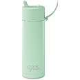 Frank Green - Ceramic Reusable Bottle - Stainless Steel Water Bottle With Straw, Insulated Water Bottle, Metal Water Bottle - Flip Straw Lid - 20oz - Mint Gelato