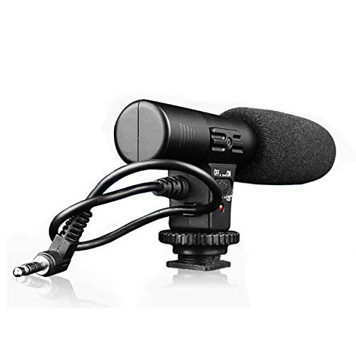 SmilePowo Camera Microphone Mic-01 3.5mm Digital Video Recording Microphone for D-SLR Camera Stereo Shotgun Recording Microphone for Digital SLR Camera,Nikon/Canon Camera/DV Camcorder - Thumbnail 4
