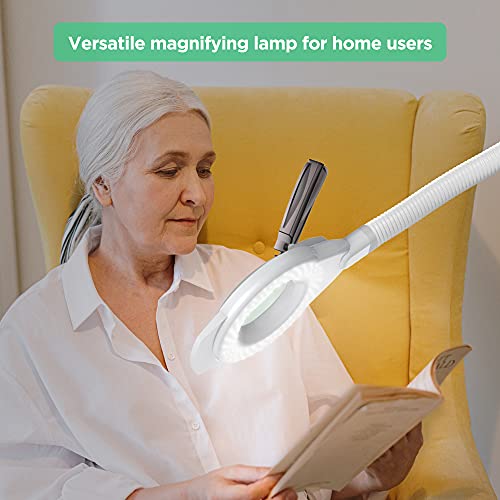 EasyinBeauty LED Magnifying Floor Lamp with Light 2in1 Magnifier