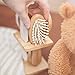 6-Piece Baby Hair Brush Set with Comb, Mirror, Handcraft Stand and Cotton Napkin | Hand Selected Natural Wood | Great Baby Shower Gift - by Natürlich Qualität