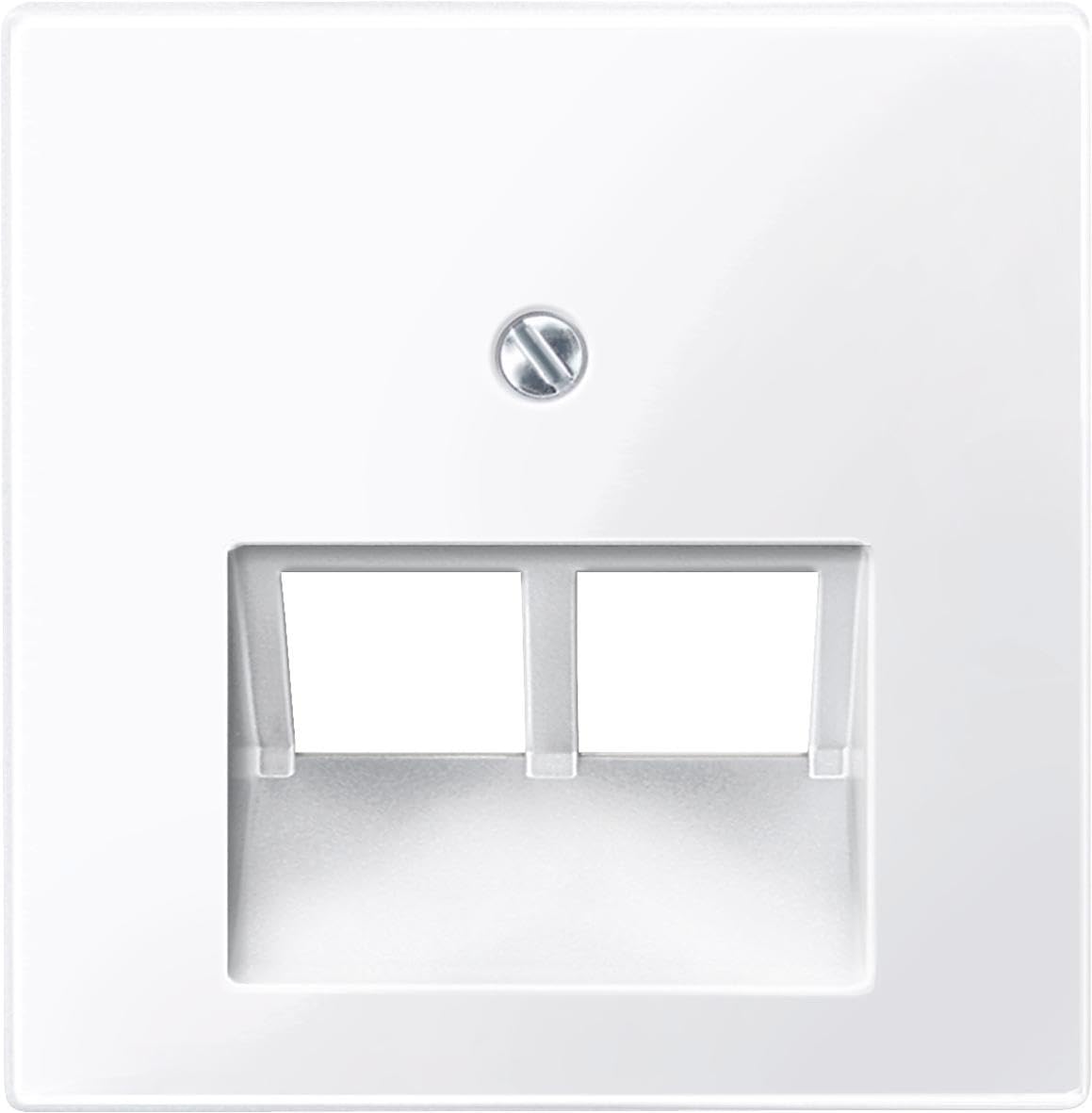 Merten System M 296125 Central Plate for UAE Insert 2-Way Glossy Active White