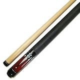 Iszy Billiards 58-Inch Hardwood Canadian Maple Pool Cue Billiard Stick with Irish Wrap (2-Piece), Red/Black, 20-Ounce