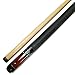 Iszy Billiards 58-Inch Hardwood Canadian Maple Pool Cue Billiard Stick with Irish Wrap (2-Piece), Red/Black, 21-Ounce
