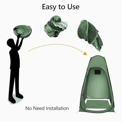 Camping Shower Tent, Pop Up Shower Cabin, Changemen Cabin Portable Outdoor Toilet Tents Outdoor Shelter, 120×120×190cm