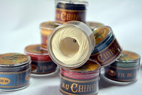Fil Au Chinois Waxed Linen Single Ply Sewing Thread in 50m Capsules - CHOOSE your COLOR - MADE IN FRANCE (No. 308 Ecru)