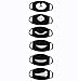 Kissmi 6 Pack Fashion Teeth Pattern Cute Unisex Cotton Blend Anti Dust Face Mouth Mask (Black)