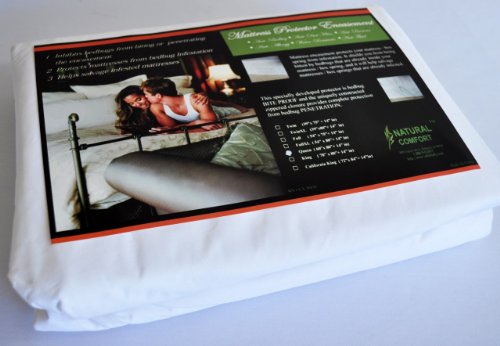 Natural Comfort Anti-Bedbug Waterproof Box Spring/Mattress Encasement, 14-Inch, Full