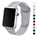 Yimzen Soft Silicone Sport iWatch Band Strap for Apple Watch Series 3 2 1 Sport & Edition 38mm M/L Fog