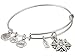 Alex and Ani Women's Crystal Snowflake Rafaelian Sliver Bangle Bracelet