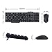 Wired Keyboard and Mouse Combo, Computer USB Office Keyboard with 6 Feet USB Cable and 3 Button Mouse, Support Windows 10/8 / 7 / Vista/XP, Mac, Linux, Black, Gofreetech