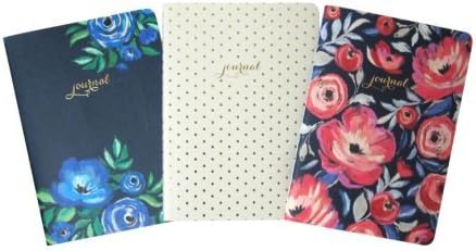Pink Studio Fashion Mini Composition note Books Joyful Roses - Set of 3