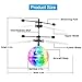 RC Flying Ball Toys Infrared Induction Drone Hand Control Helicopter with Shining LED Lights Disco USB Rechargeable Fun Novelty Toys for Kids Teenagers Indoor and Outdoor Games (A)