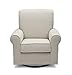 Delta Children Avery Upholstered Glider Swivel Rocker Chair, Metal, Sand