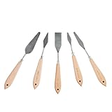 CONDA Palette Knife Painting Tools Metal Knives Wood Handle (5 Piece)