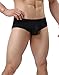 YATEEN Mens Traceless Underwear Ice Silk Briefs Black XX-Large