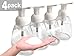 Foaming Soap Dispenser Refillable Foam Hand Pump Empty Bottles Container for Castile Liquid Soap BPA Free Plastic (10 oz) - 4 Pack Clear