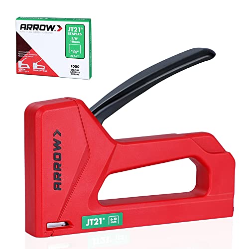 Arrow Light Duty Staple Gun, Lightweight Upholstery Stapler Kit for