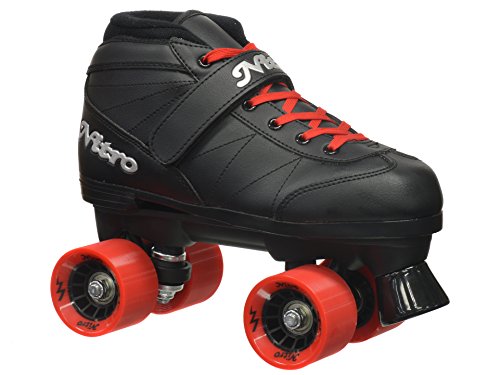 Epic Skates 2016 Epic Super Nitro 5 Indoor/Outdoor Quad Speed Roller Skates, Red