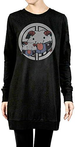 TSM Poros Cartoon Lady's Long Fleece O-neck Pullover Hoodies