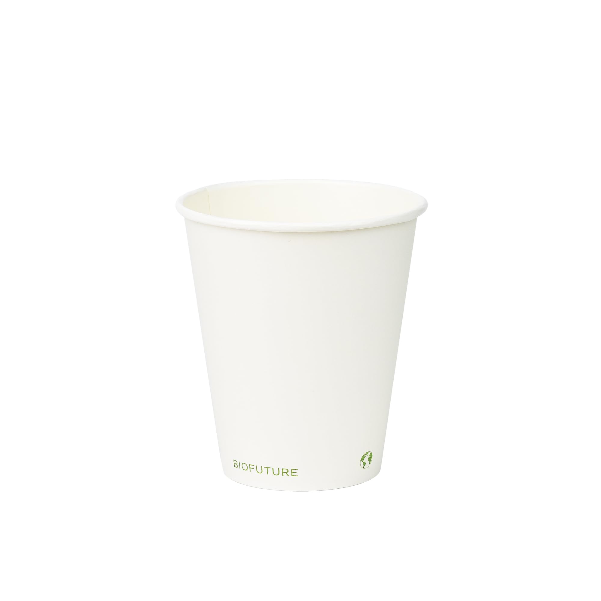 BIOFUTURE Disposable Paper Cups – 100% Compostable & Biodegradable 6 Ounce Party Cups for Weddings, Birthdays & Events, Sustainable Cold Drink Party Supplies – 50 Pack, White, 6oz