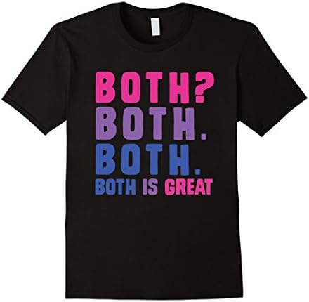Mens Both? Both. Both is great, bisexual flag colors t-shirt XL Black